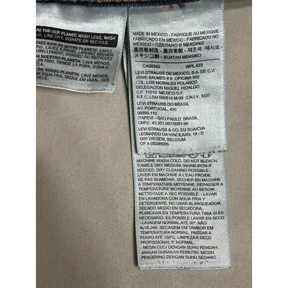 Levi Straus Men's Blue Denim Jeans 38x30 Classic Fit Five-Pocket Blue - Picture 12 of 12